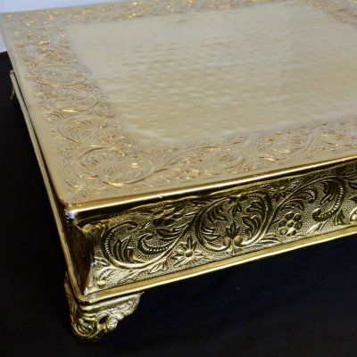 22" Gold Filigree Square