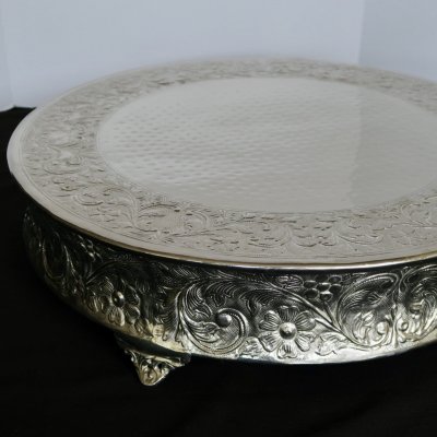 22" Silver Filigree Round