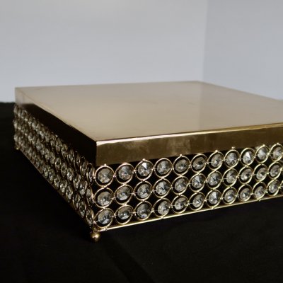 14" Gold Jeweled Square