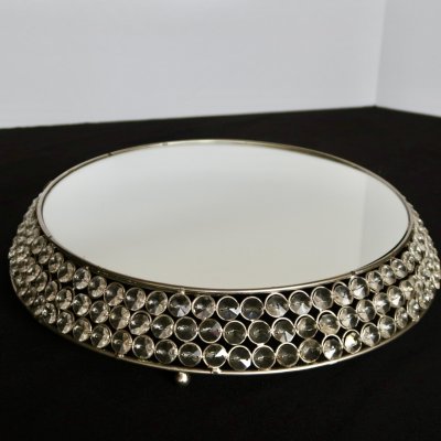 12" Silver Jeweled Round 